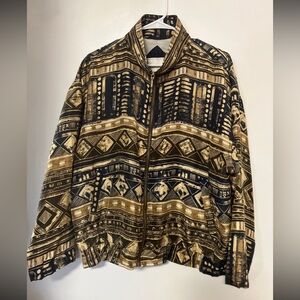Vintage silk zip up jacket